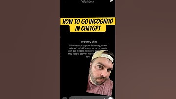 How To Go Incognito in ChatGPT #chatgpt
