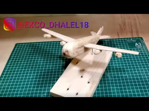 Cara Membuat Miniatur  Pesawat  Terbang Dari  Kayu  Jati 