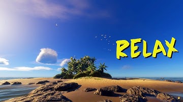 Strandeddeep relax ambient game / Beautiful island in the middle of the ocean / Ambient games