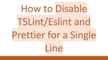 How to Disable TSLint/Eslint and Prettier for a Single Line