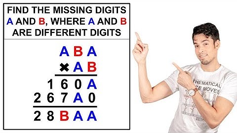 Find the missing digits (A and B) for a true multiplication problem!