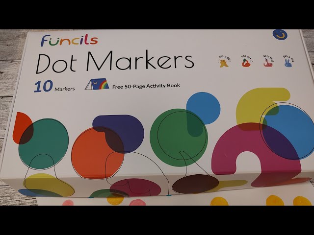 funcils 10 washable dot markers for toddlers