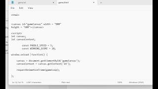 Javascript and coding for Pong  Lesson 2 Explaining what some of the code means.