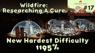 Wildfire: Researching | 1195% Difficulty - Hardest Map | Surviving Mars - Martian Express | Ep 17