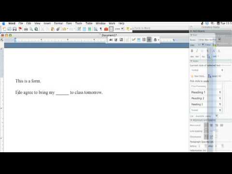 Using Microsoft Word : How to Create Forms in Microsoft Word - YouTube