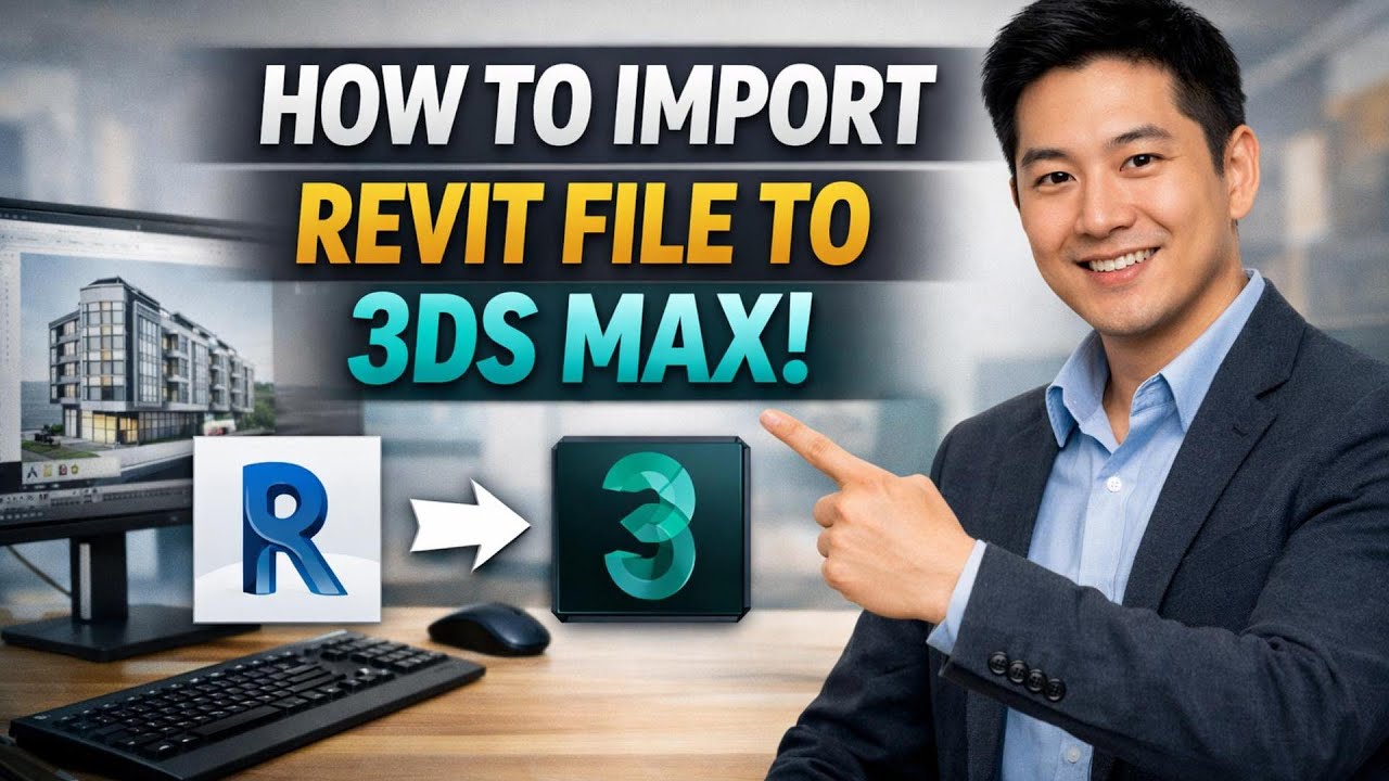 How to IMPORT REVIT FILE to Autodesk 3ds Max (Step by Step) - YouTube