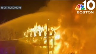 Crews battle massive fire in Winchendon