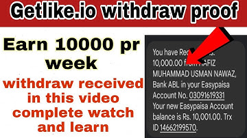 Getlike payment proof | Getlike.io withdraw in jazz cash or easy paisa | Getlike withdraw method