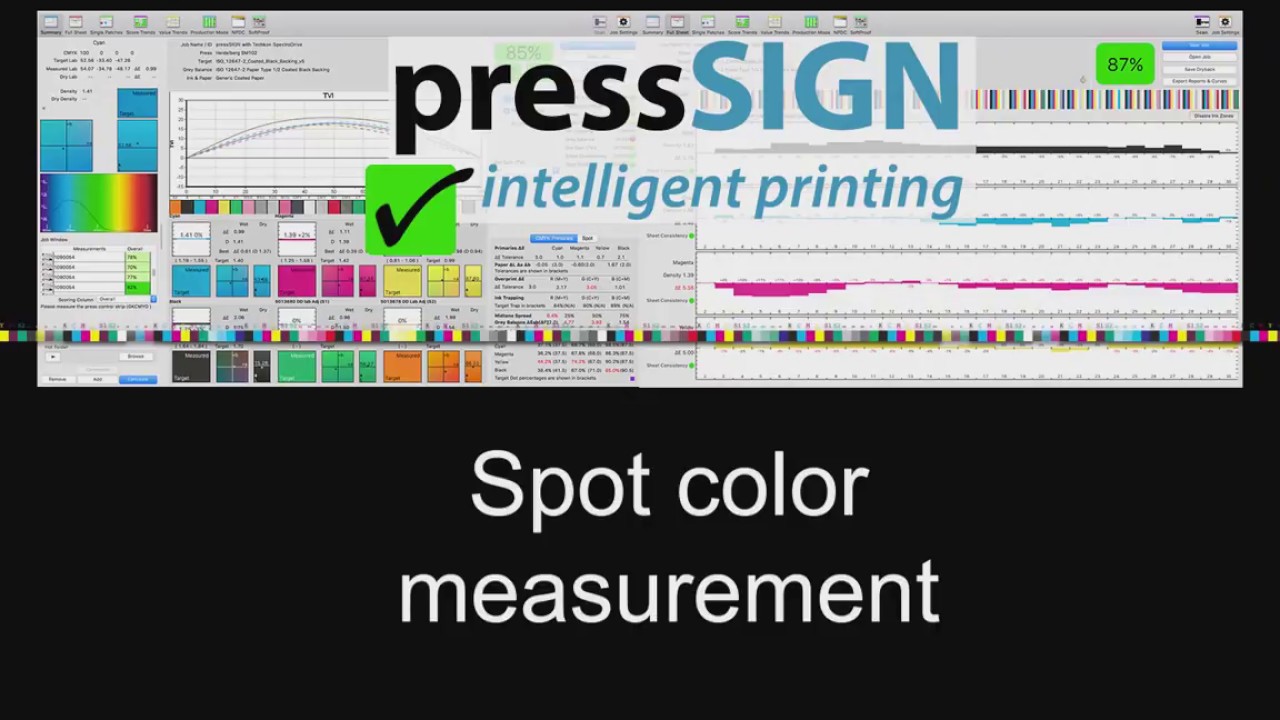 pressSIGN Measuring a Spot Color in a Job - YouTube