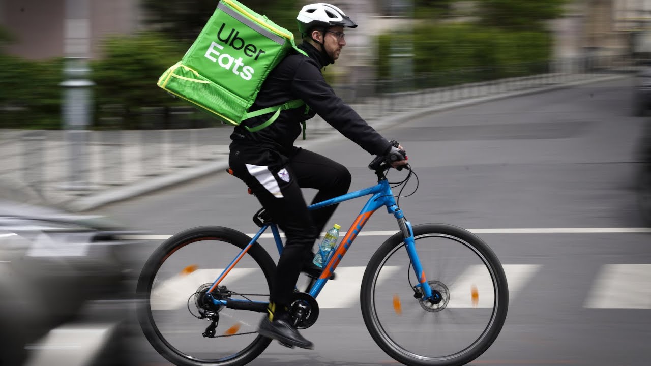 uber eats on a bike