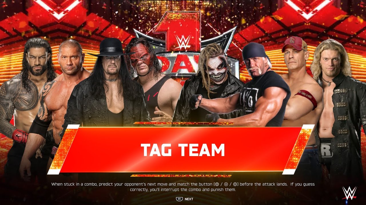 Roman Reigns Batista The Undertaker & Kane Vs Bray Wyatt Hulk Hogan John Cena & Edge - WWE 2K25