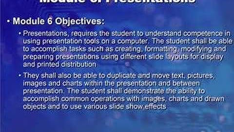 ECDL v4 - Module 6 Summary