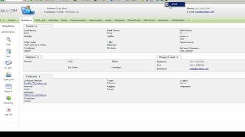 Export Sage CRM Person to Outlook Contacts