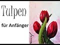 10-Minuten-Malerei: Dekorative Tulpen