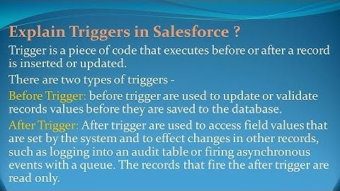 Salesforce Interview Questions and Answers for freshers and experienced– Part 4