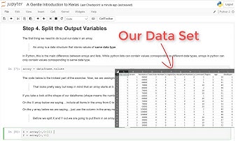 3 Building a Keras Neural Network |  Splitting Out X and Y