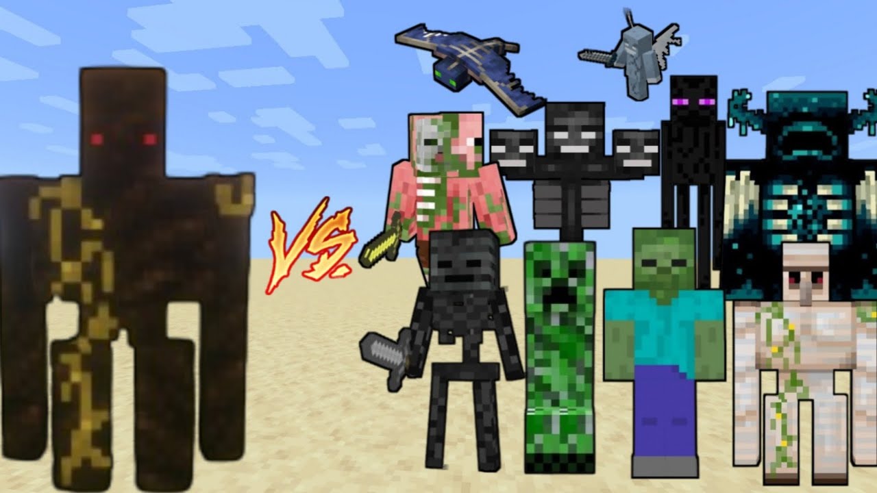 Coal Golem vs All Mobs / Minecraft Mob Battle - YouTube
