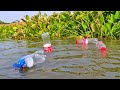 Best Hook Fishing Video | Traditional Fish Trap With Plastic Bottle | Fish Trap In Bangali Method