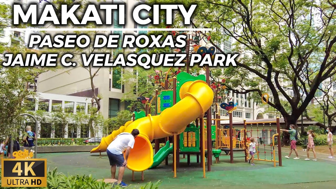 PASEO DE ROXAS - SALCEDO PARK Makati City Morning Walk [4K] Philippines - March 2022