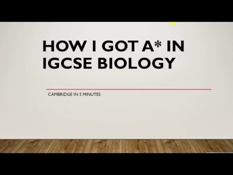 Comment atteindre A * en biologie IGCSE