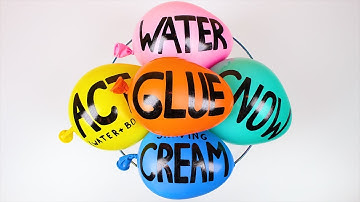 Making Cloud Cream Slime with Balloons & Glitter Stars Mixing - Satisfying Slime Tutorial