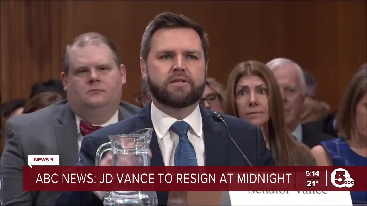 JD Vance announces he's resigning from Senate