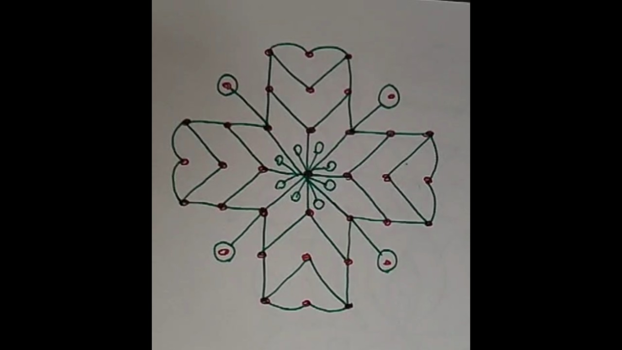 Simple rangoli designs/Freehand rangoli designs for beginners 