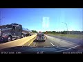 Truck stops traffic to exit from left lane. Instant Justice.