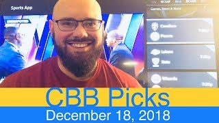 NCAAB Picks (12-18-18) | College Basketball CBB Expert Predictions | NCAAM | Men’s NCAA NCAAB Picks (12-18-18) | College Basketball CBB Expert Predictions | NCAAM | Men’s NCAA