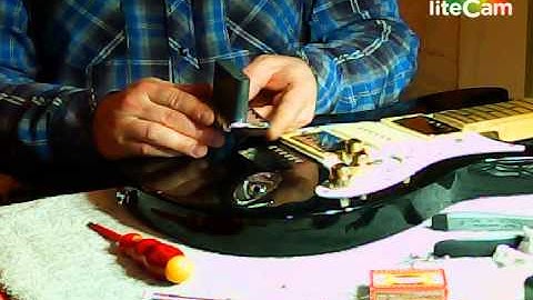 Wilkinson vintage strat tremolo installation 1