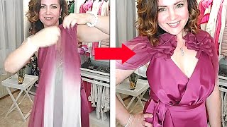 5 Awesome Ideas for Using a Shoulder Scarf while Keeping the Neckline in View | Hacks for Women #57