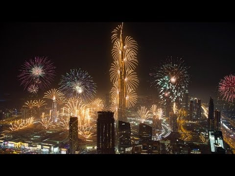 ►DUBAI◄ Silvester Feuerwerk Burj Khalifa 2018