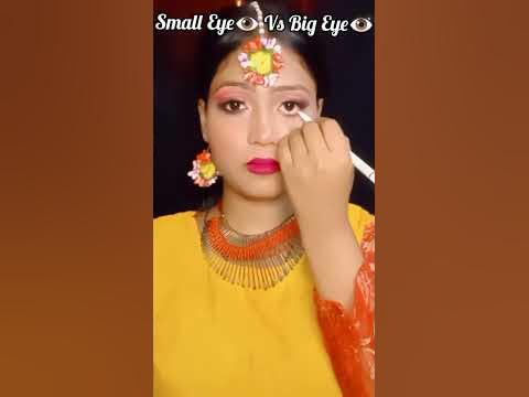  Small Eye 👁️ Vs Big Eye 👁️//Black kajal Vs White kajal 😍 - YouTube