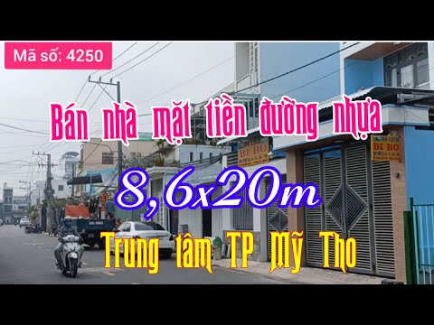 Bán nhà mặt đường nhựa trung tâm TP Mỹ Tho (8,6x20m) sổ hồng riêng - MS 4250
