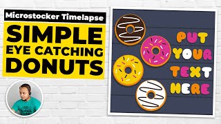 Microstocker Timelapse | How To Create Simple Eye Catching Vector Donuts Using Adobe Illustrator screenshot 4