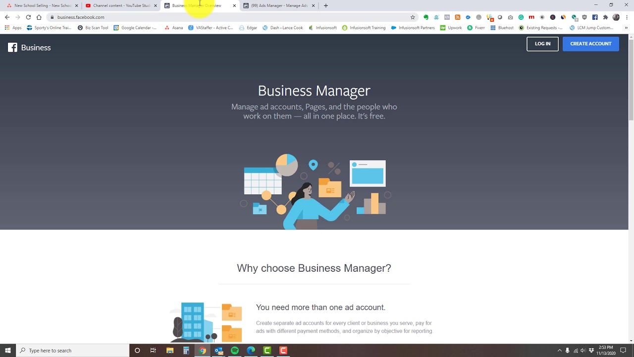 create a business manager