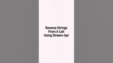 Reverse a list of Strings from a list using Stream-Api. #java #logic #logical #coding #streamapi