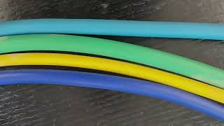Fitness Stretching Bands with Plastic Handle Resistance Elastic Stretch Tubes