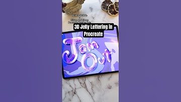 Sparkly 3D Jelly Lettering in Procreate #procreatetutorials #procreate #3dlettering