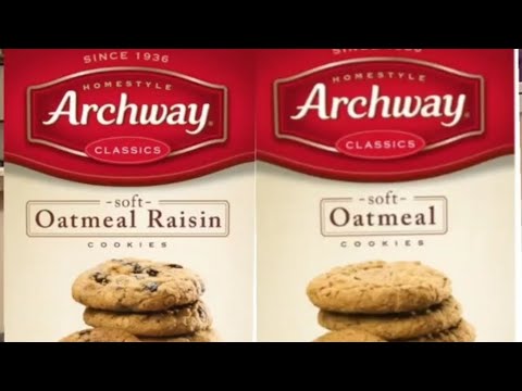 Archway Oatmeal Cookies and Oatmeal Raisin Cookies Review - YouTube