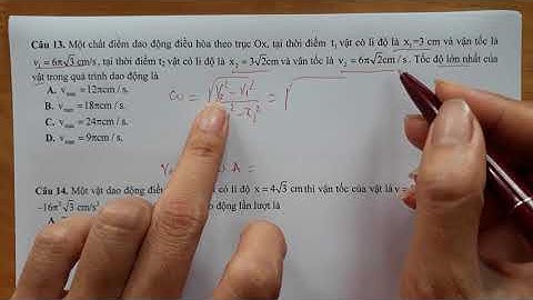 [Vật Lý 12] Hệ thức độc lập với thời gian - Phần 2