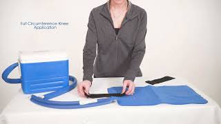 Polar Products Active Ice 3.0 Full Cirference Knee Compression Cold Therapy Pad Application