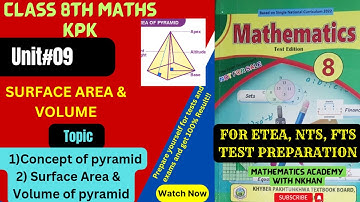 Concept of pyramid Class 8th Maths|Surface Area and volume| Unit 9 kpk by Nkhan