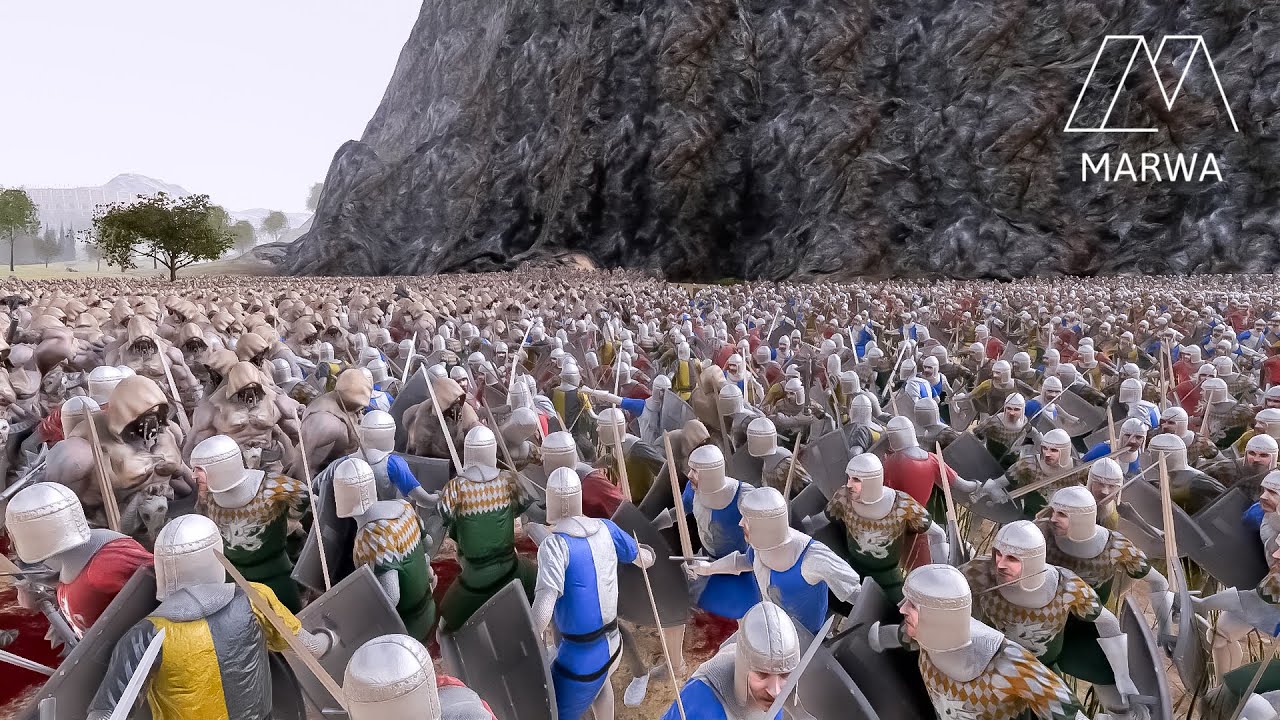 12.000 Footmans vs 12.000 Wild Mans- Ultimate Epic Battle Simulator 2- UEBS 2