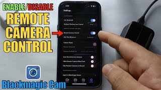 How to enable or disable remote camera control on BlackMagic Camera Application screenshot 3