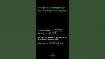 Learn formula for Arithmetic mean, Average,  in one minute