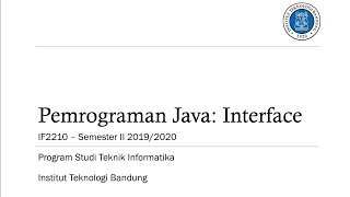 Pemrograman Java: Interface