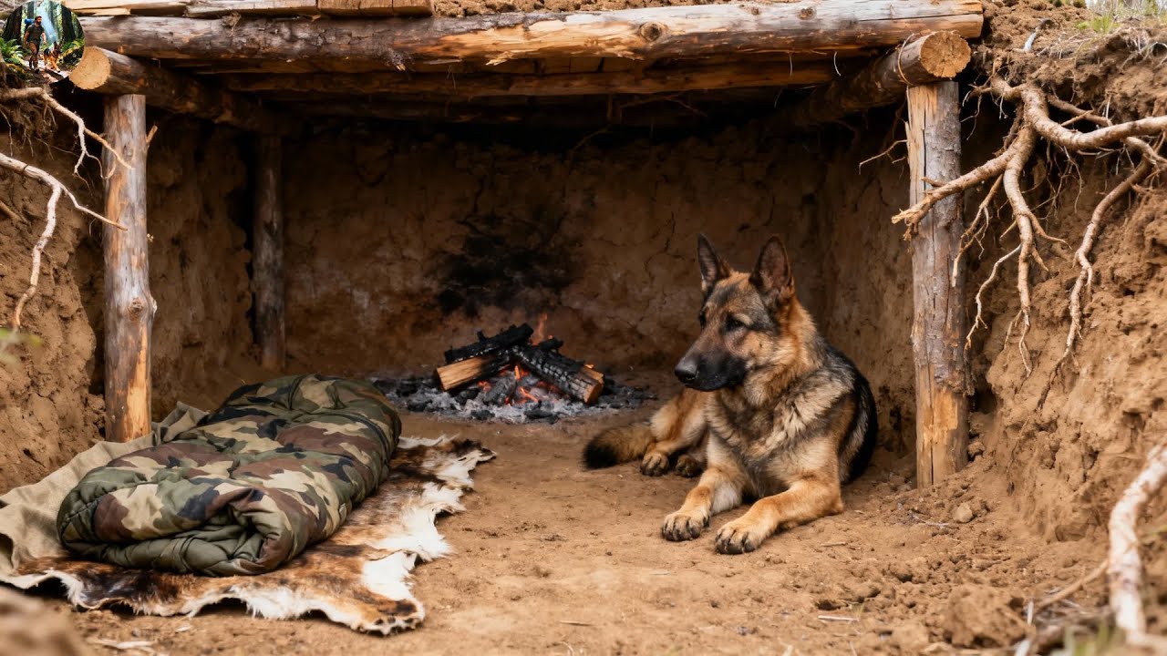 2 Days Bushcraft Survival in Storm-Proof Shelter - YouTube