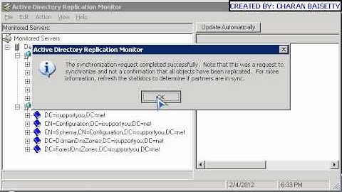 ISUPPORTYOU Video : Windows 2003 AD Replication : REPLMON, REDADMIN, AD Sites and Services