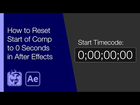 How to Reset Start of Comp to 0 Seconds in After Effects